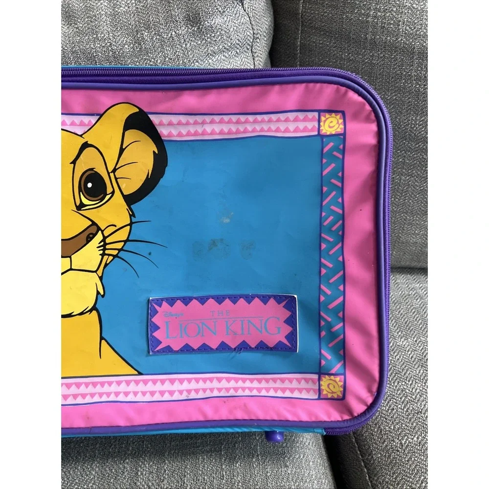Vintage 90s Walt Disney The Lion King Simba Kid's Suitcase Luggage
